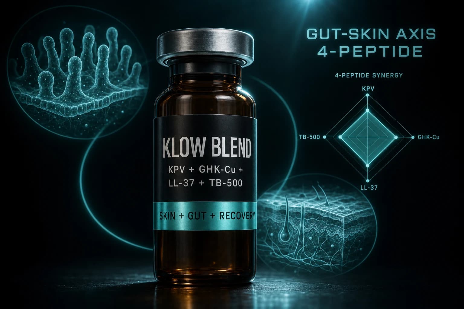 KLOW Blend pre-mixed peptide stack hero